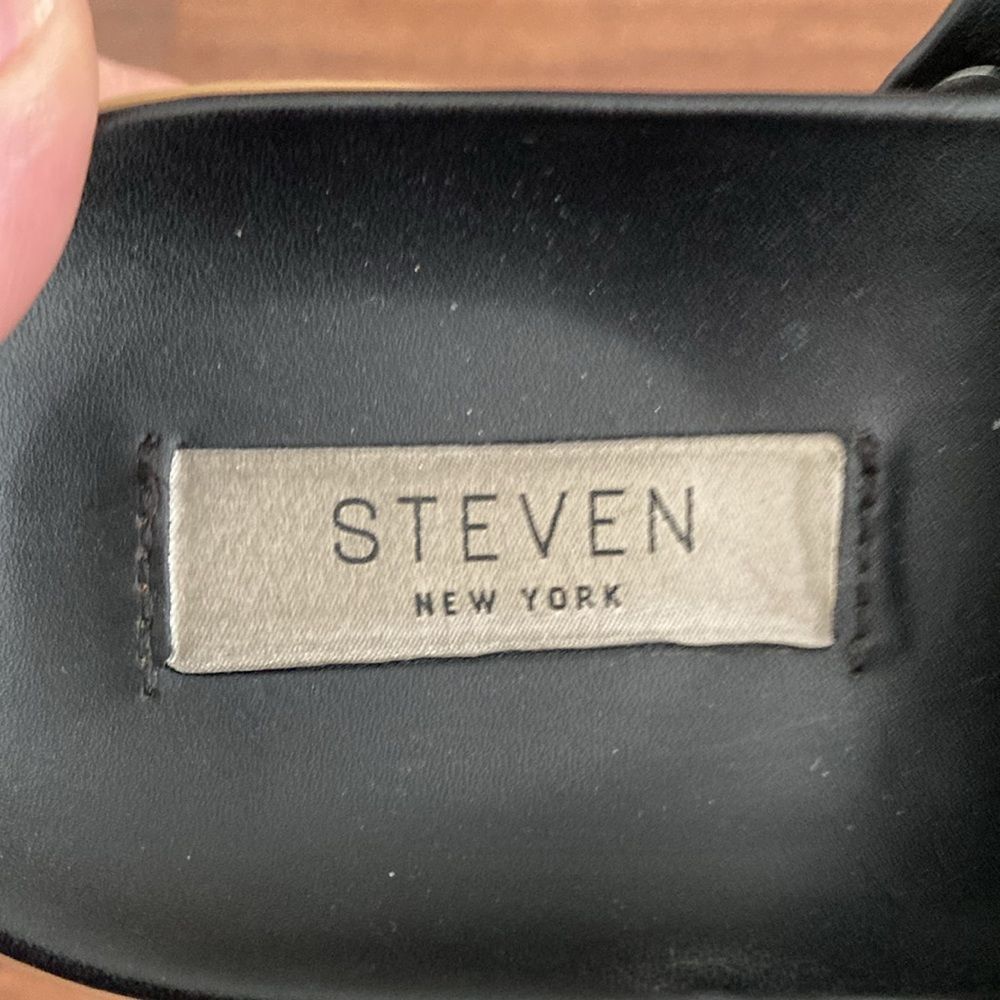 Steven by Steve Madden Black Studded Sandals Sz 7.5 - Picture 7 of 8